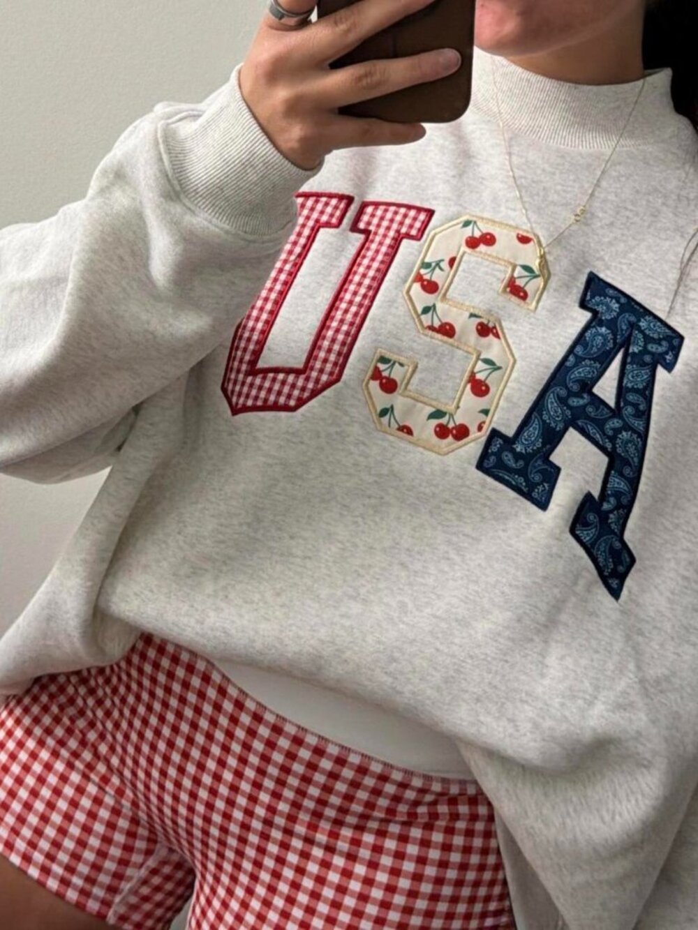 Born in The USA Custom Embroidered Mockneck